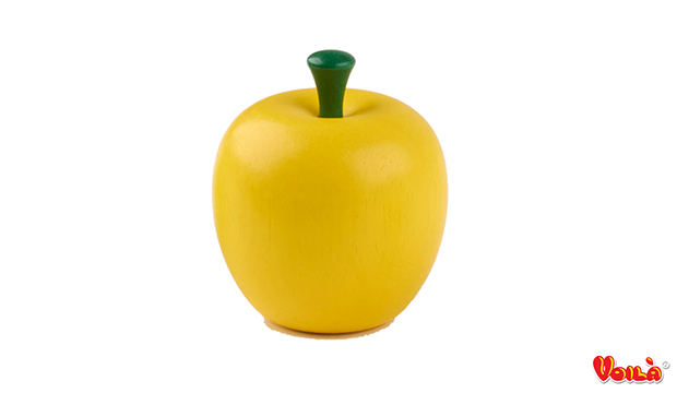 VOILA - WOODEN PLAY FOOD, YELLOW APPLE