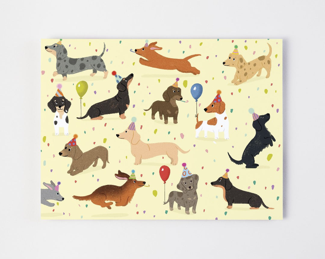 PLACEMATS - DACHSHUND PARTY PLACEMAT SET ILLUSTRATED BY CAT MACINNES