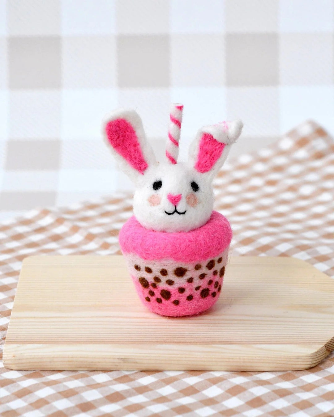 TARA TREASURES - FELT EASTER: BOBA BUBBLE TEA RABBIT