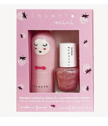 INUWET - DUO LIP GLOSS AND NAIL POLISH: STRAWBERRY