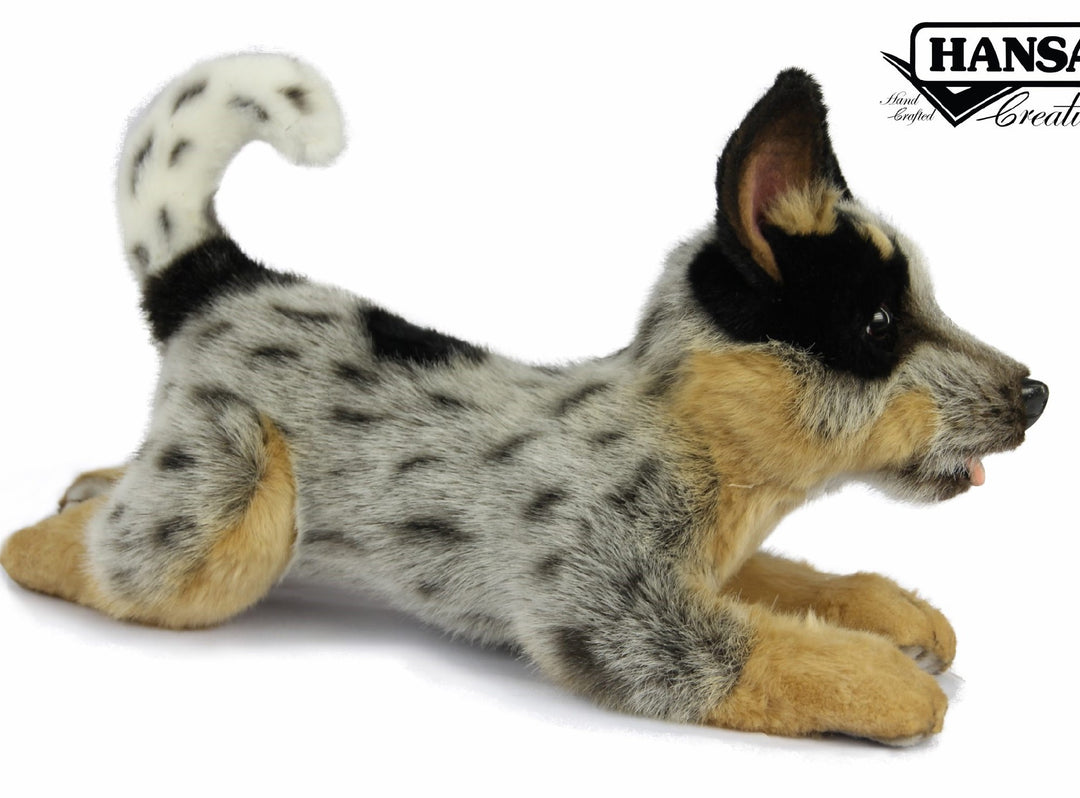 HANSA - PLUSH ANIMAL: BLUE HEELER PUPPY LAYING 43CM