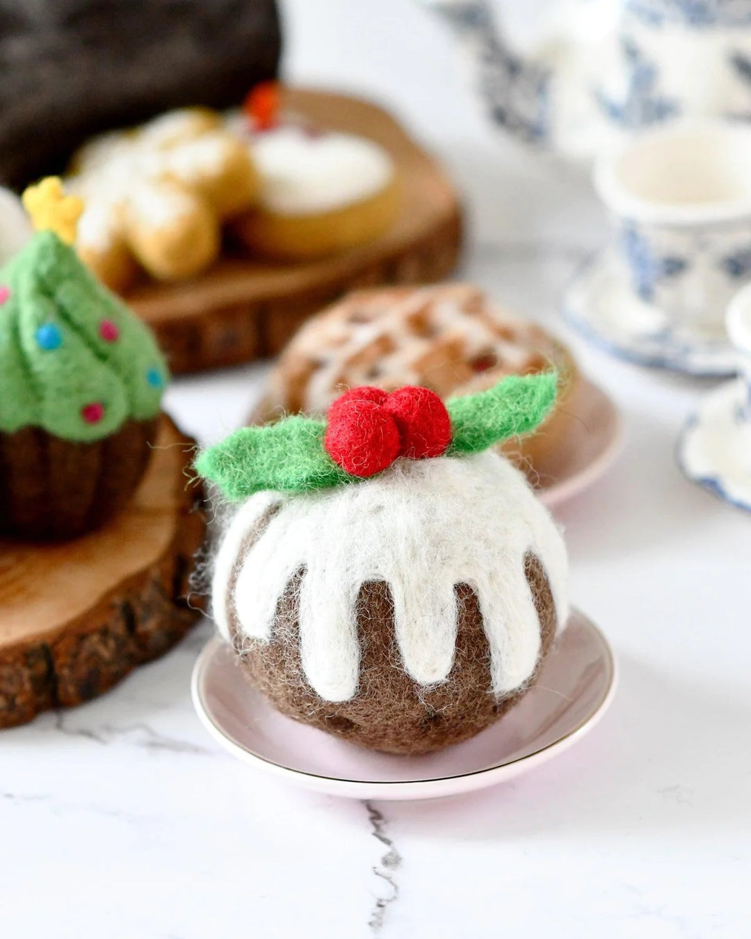 TARA TREASURES - FELT FOOD: CHRISTMAS PUDDING