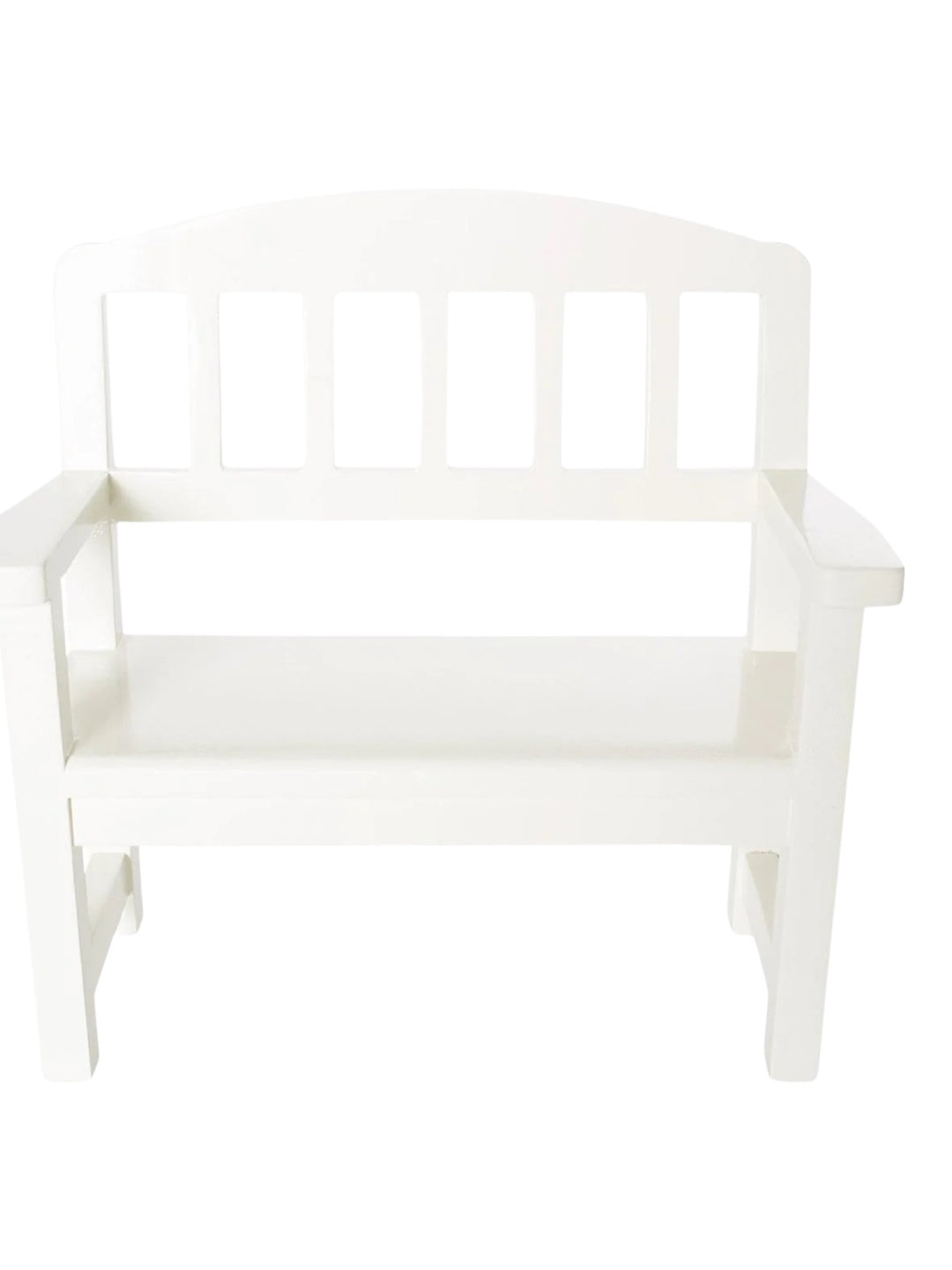 MAILEG - FURNITURE: WOODEN BENCH IN OFF WHITE