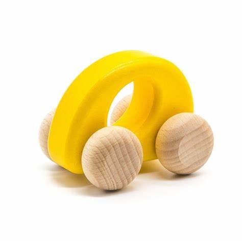 BAJO - WOODEN CAR ELLIPSE: YELLOW