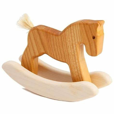 BAJO WOODEN ROCKING HORSE MINI: NATURAL - Main Image