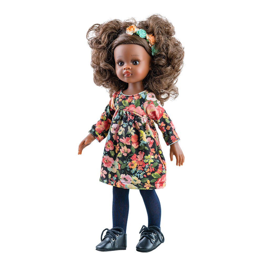 PAOLA REINA - 32CM DOLL 'NORA' FLORAL DRESS