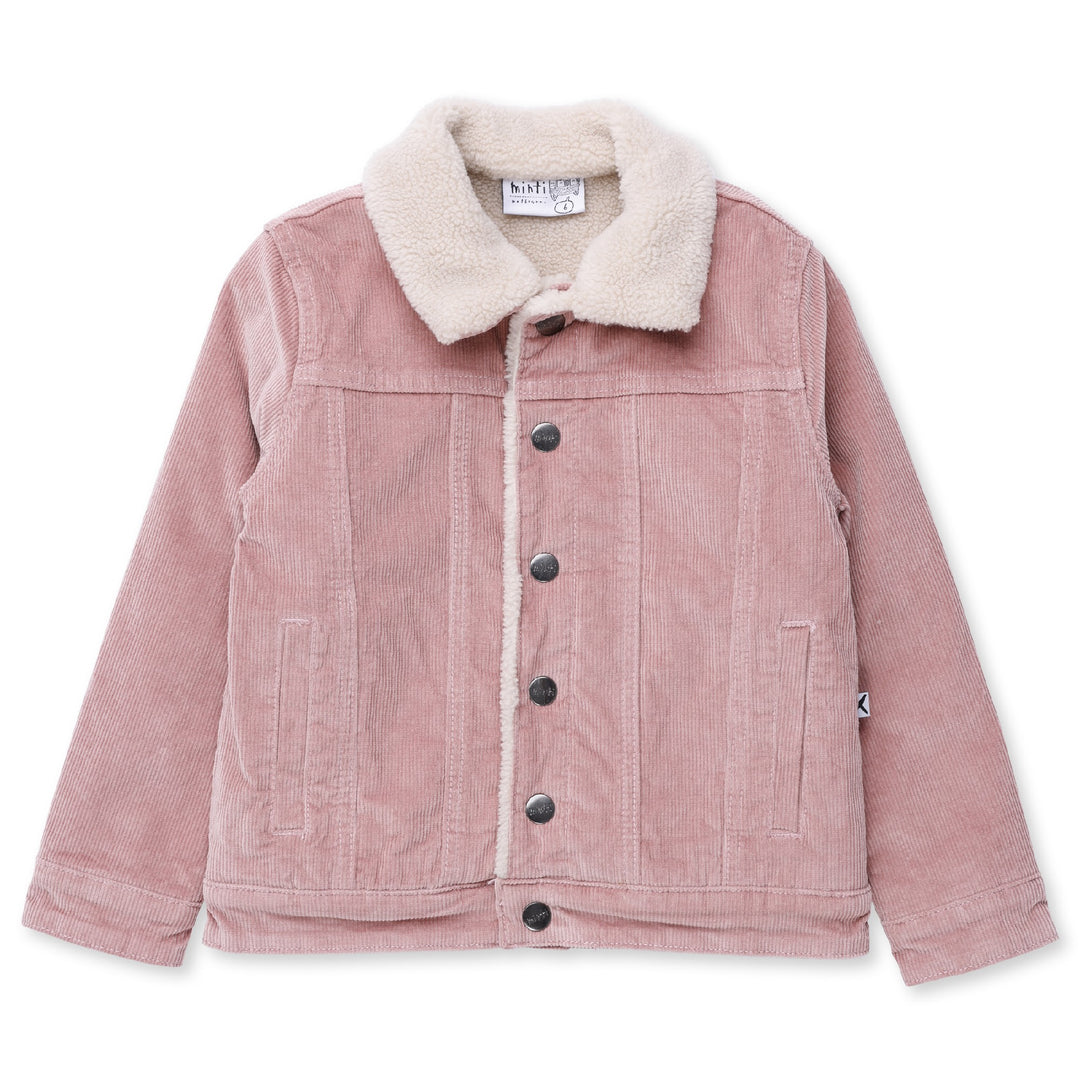 MINTI - TEDDY LINED CORD BOMBER: MUTED PINK [sz:2 YRS]