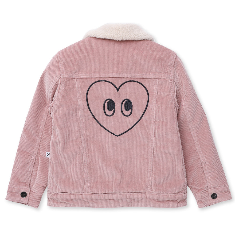 MINTI - TEDDY LINED CORD BOMBER: MUTED PINK [sz:2 YRS]
