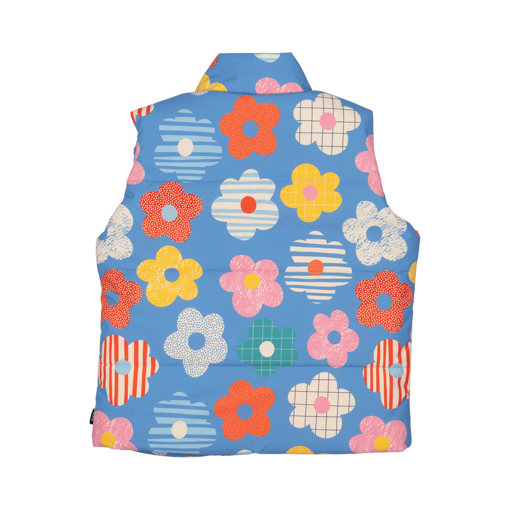 ROCK YOUR BABY - HAPPY FLOWERS PADDED VEST WITH LINING [sz:2 YRS]