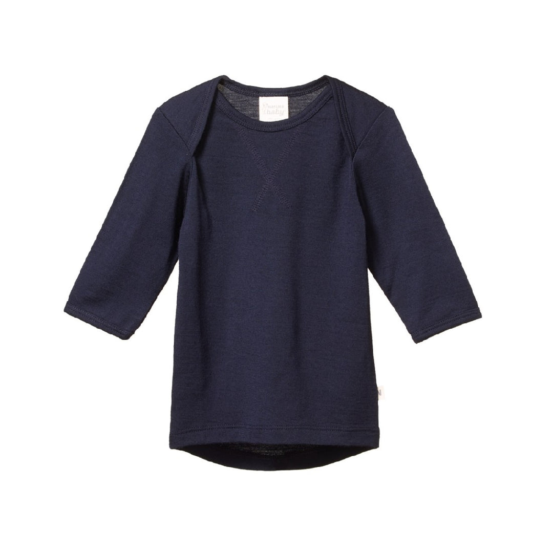 NATURE BABY - MERINO ESSENTIAL TEE: NAVY