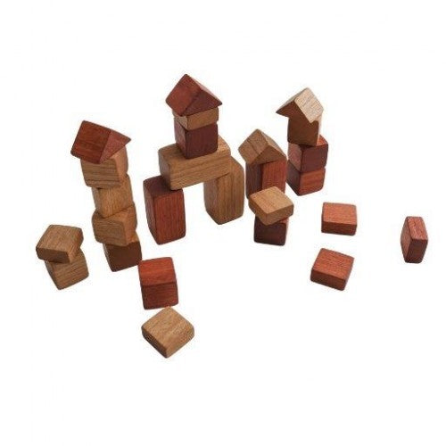 IN-WOOD - BAG OF NATURAL WOODEN BLOCKS, 26PCS 