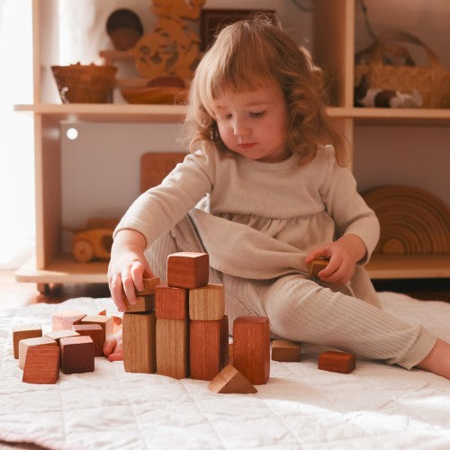 IN-WOOD - BAG OF NATURAL WOODEN BLOCKS, 26PCS 