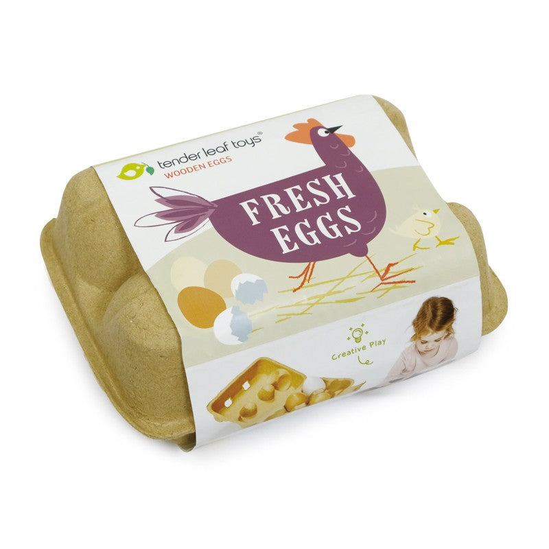 TENDER LEAF TOYS - CARTON OF WOODEN EGGS