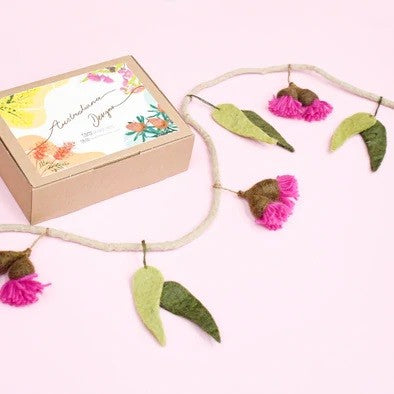 TARA TREASURES - NURSERY GARLAND - EUCALYPTUS AND GUM BLOSSOMS 