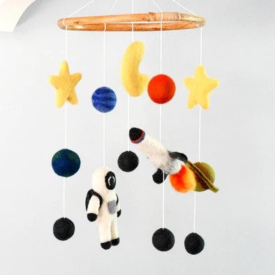 TARA TREASURES - NURSERY MOBILE: OUTER SPACE, ROCKET AND ASTRONAUT 