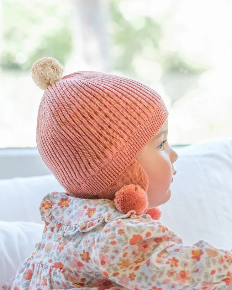 TOSHI - BOBBY ORGANIC EARMUFF BEANIE: TUMBLEWEED [sz:XS - 43CM]