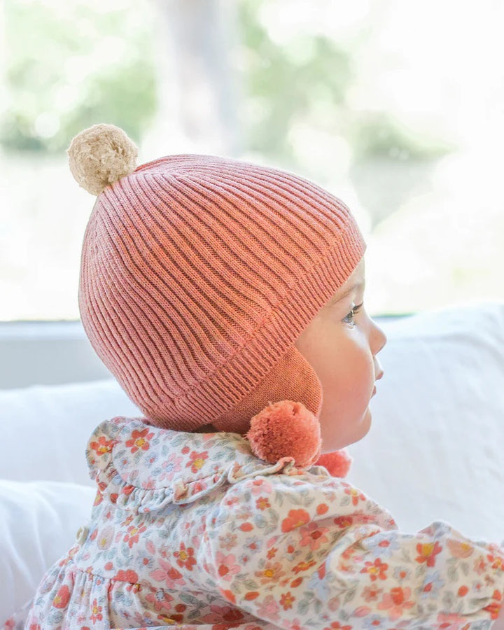 TOSHI - BOBBY ORGANIC EARMUFF BEANIE: TUMBLEWEED [sz:XS - 43CM]