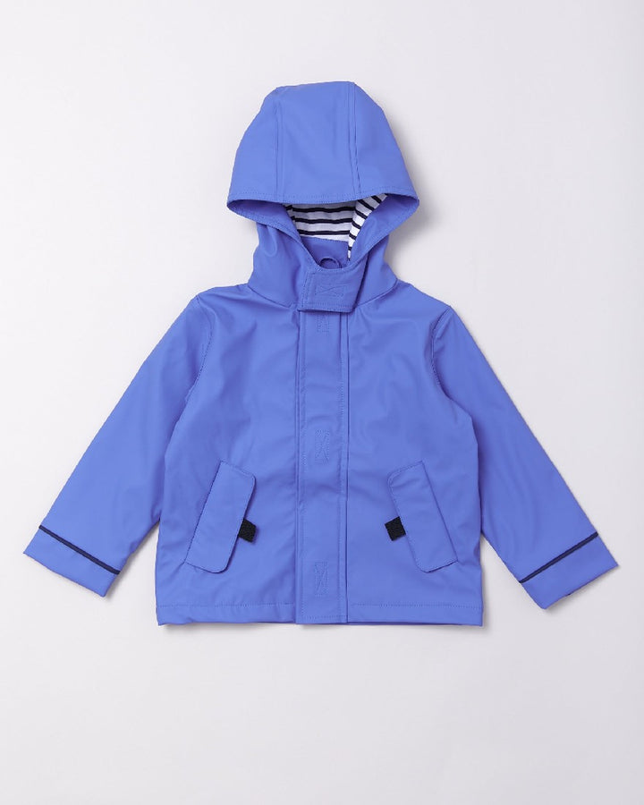 RAINKOAT - STRIPY SAILOR: OCEAN BLUE [sz:0-1 YRS]