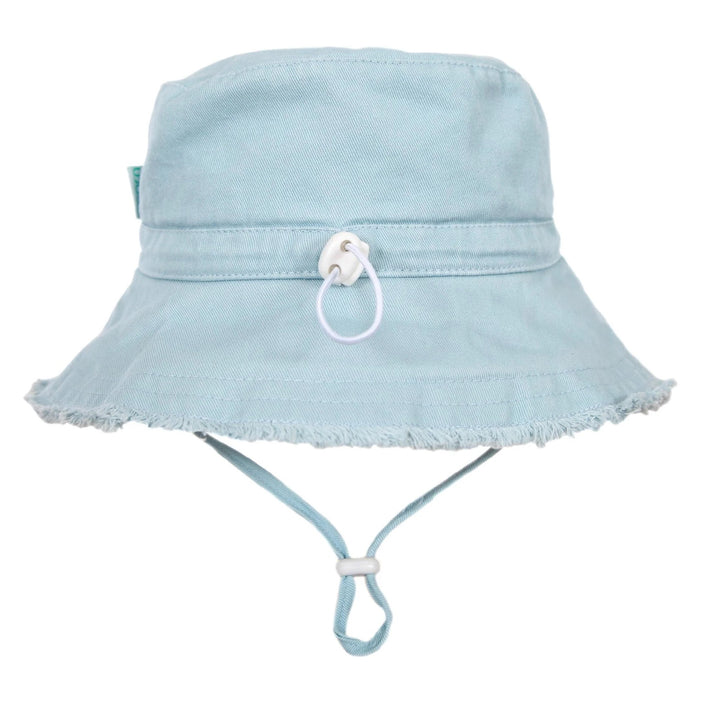 ACORN KIDS - FRAYED BUCKET SUNHAT: SEAFOAM [sz:S - 50CM/9-18 MTHS]