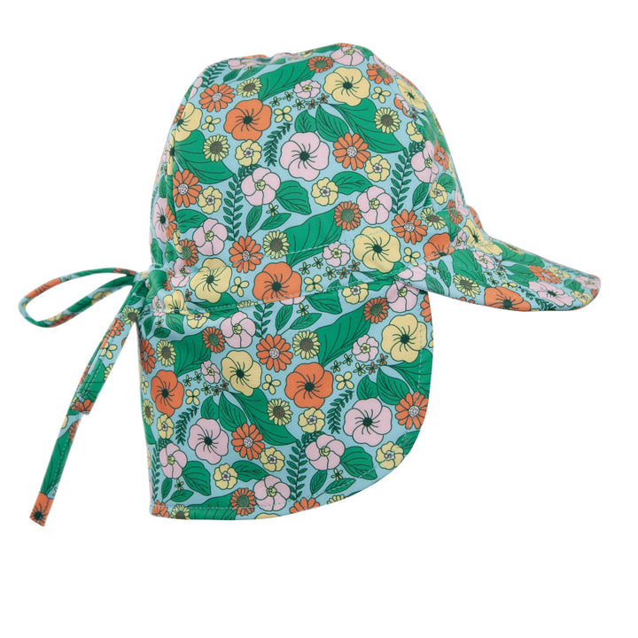 ACORN KIDS - SWIM FLAP CAP: EDEN [sz:S - 50CM/9-18 MTHS]