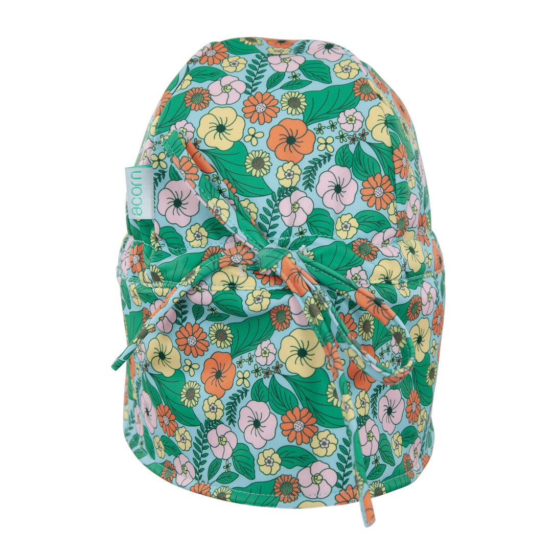 ACORN KIDS - SWIM FLAP CAP: EDEN [sz:S - 50CM/9-18 MTHS]
