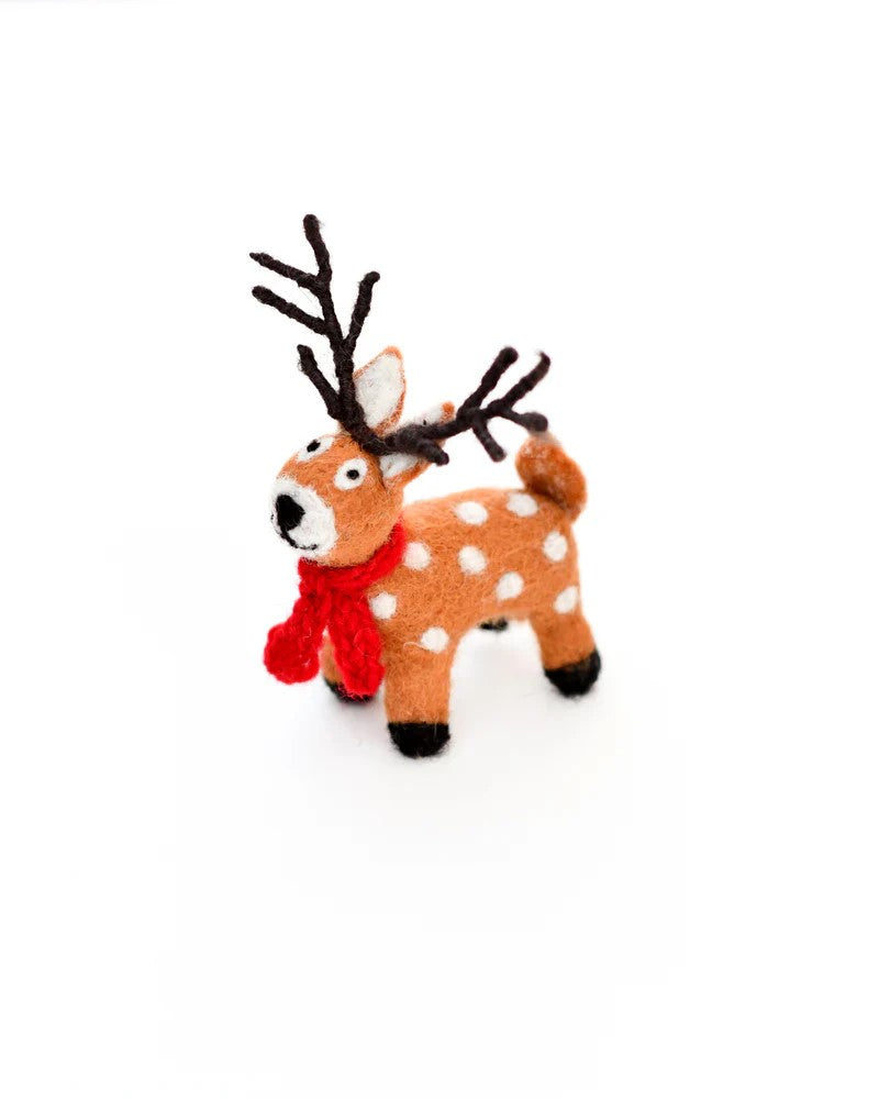 TARA TREASURES - CHRISTMAS: REINDEER WITH RED SCARF TOY 
