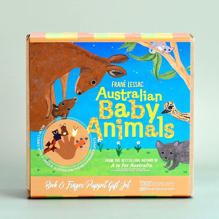 TARA TREASURES - FINGER PUPPETS & BOOK: AUSTRALIAN BABY ANIMALS 