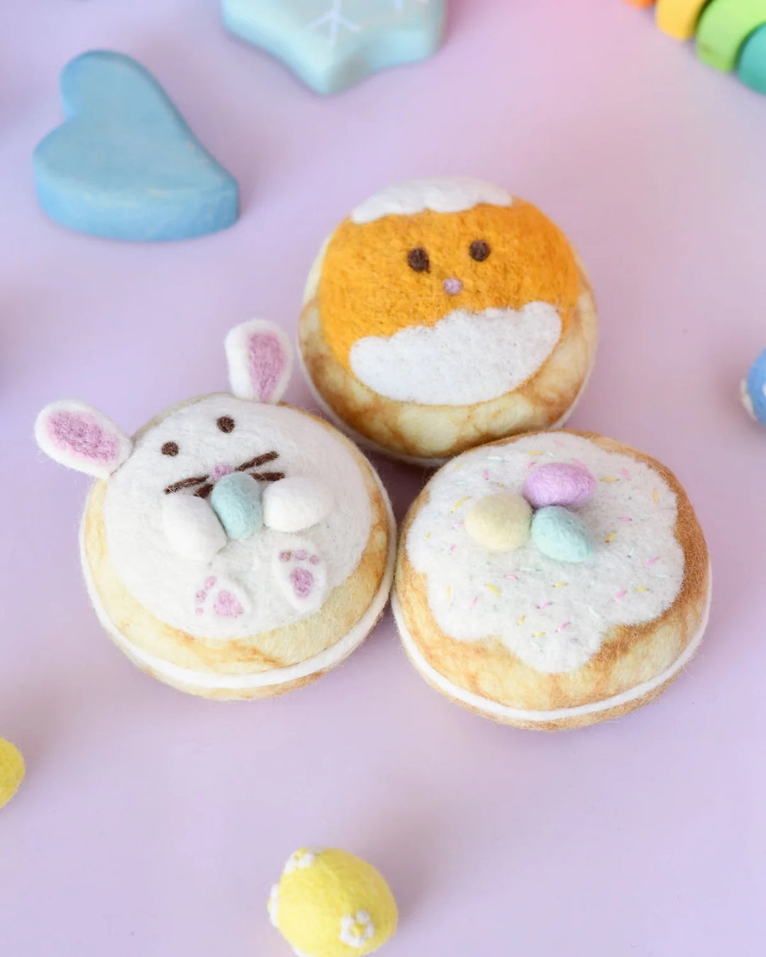 TARA TREASURES - FELT EASTER: DONUTS SET OF 3 