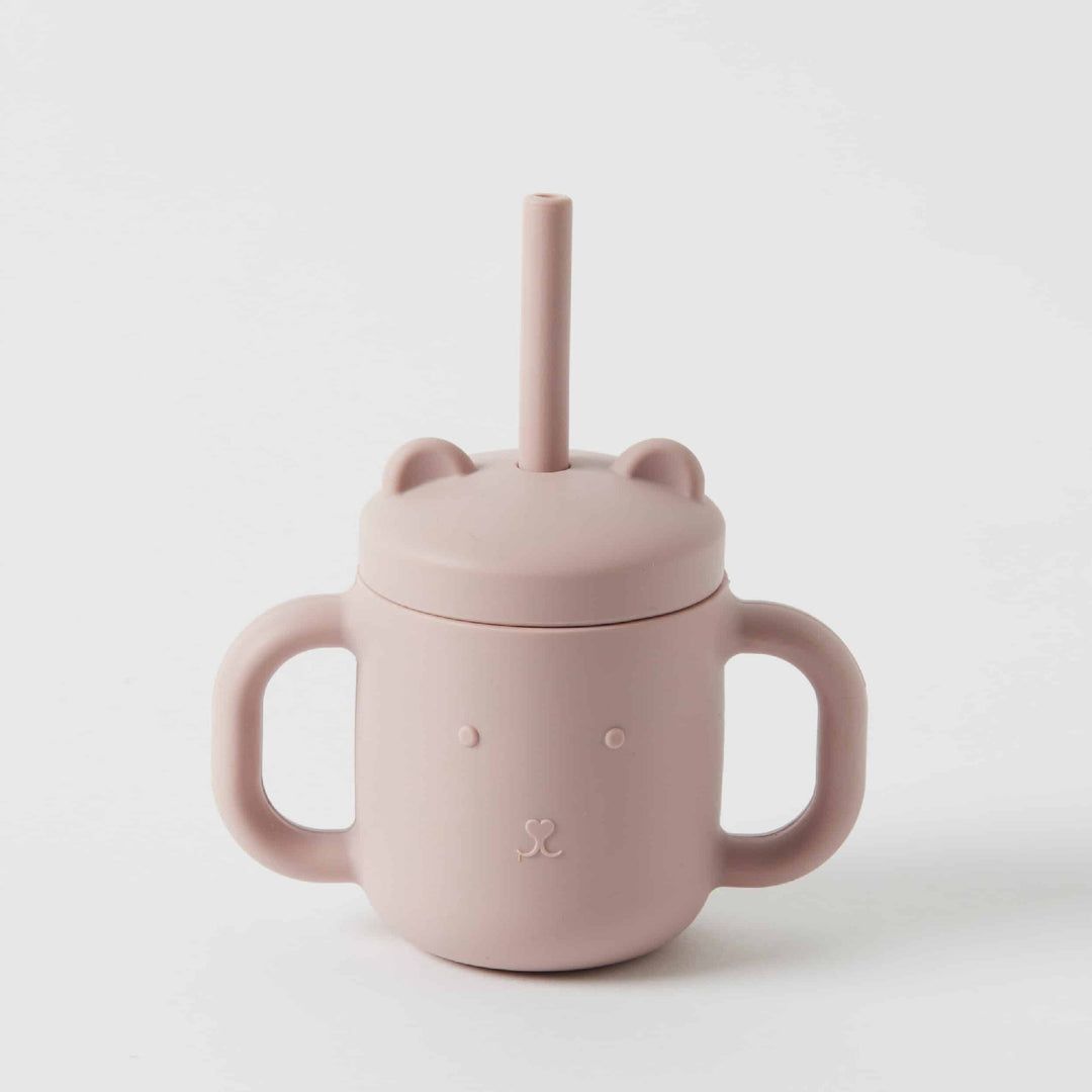 NORDIC KIDS - HENNI SILICONE SIPPY CUP WITH STRAW: MUSK