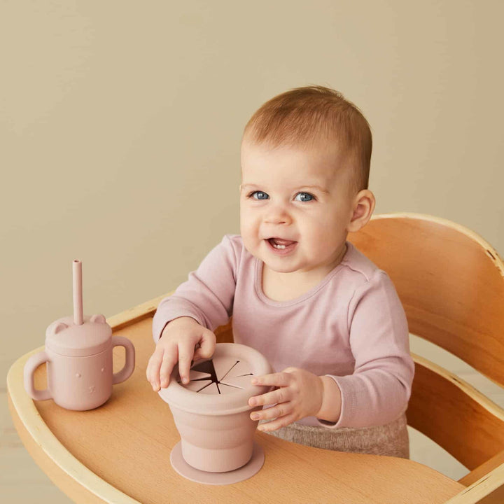NORDIC KIDS - HENNI SILICONE SIPPY CUP WITH STRAW: MUSK