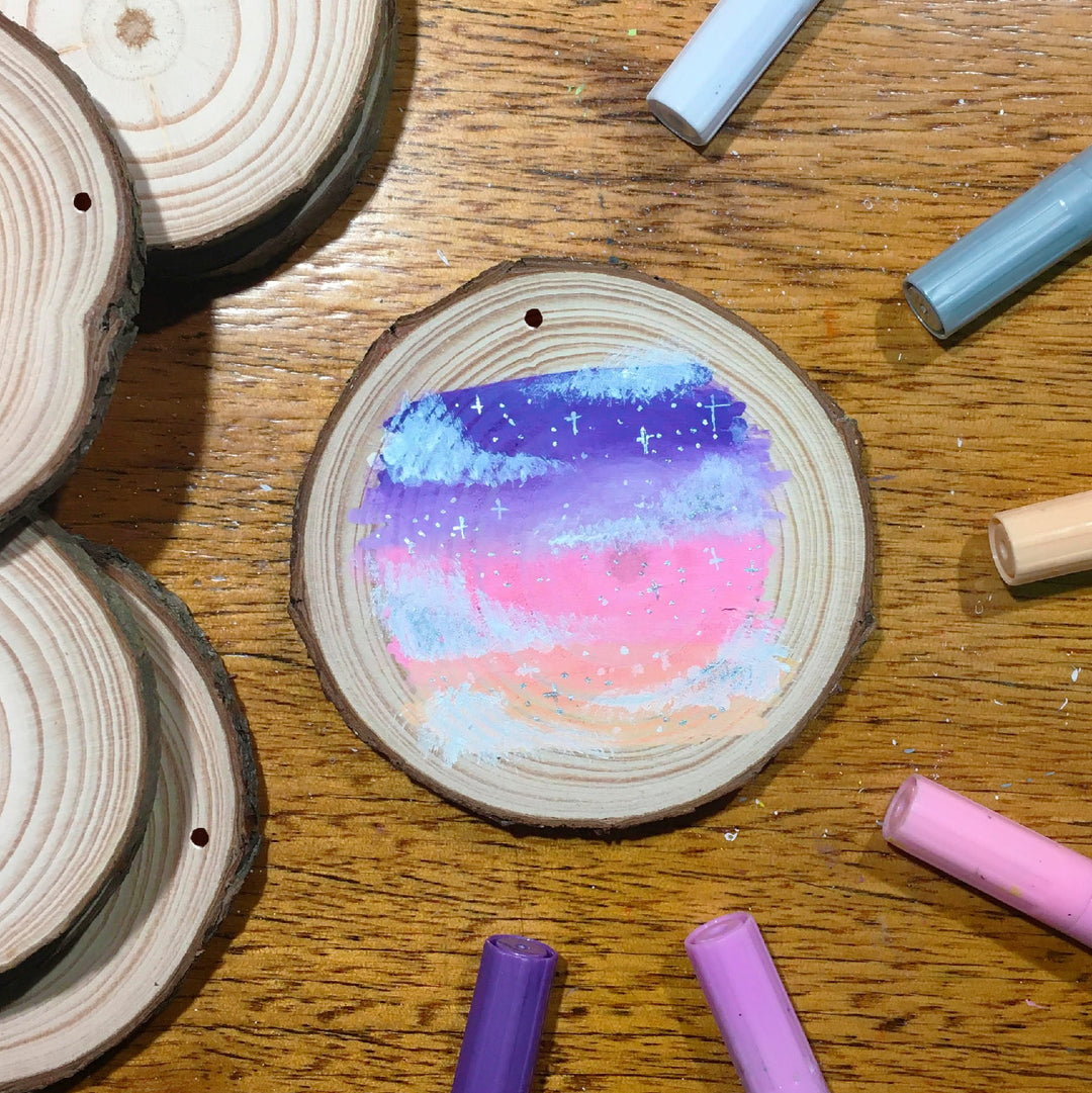 LIFE OF COLOUR - NATURAL WOOD SLICES