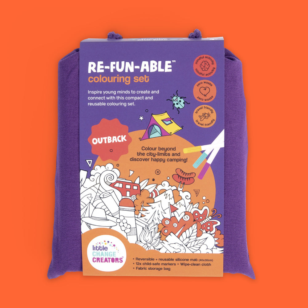 LITTLE CHANGE CREATORS - CHILDREN'S REUSABLE COLOURING MAT KIT: OUTBACK