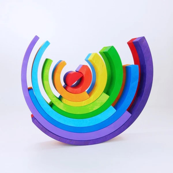 BAJO - WOODEN LARGE DOUBLE SIDED RAINBOW