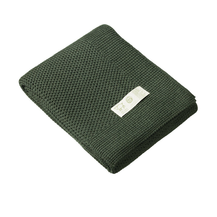 NATURE BABY - MERINO KNIT COT BLANKET: THYME