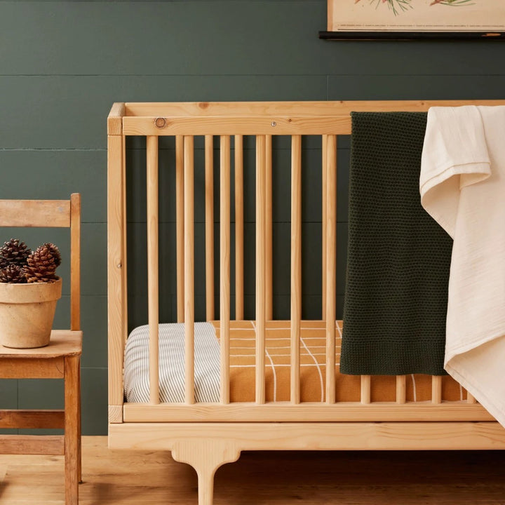 NATURE BABY - MERINO KNIT COT BLANKET: THYME