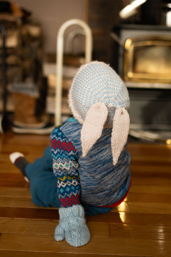 ACORN KIDS - FLOPSY BEANIE: TAN AND OATMEAL [sz:XXS (0-3 MTHS)]