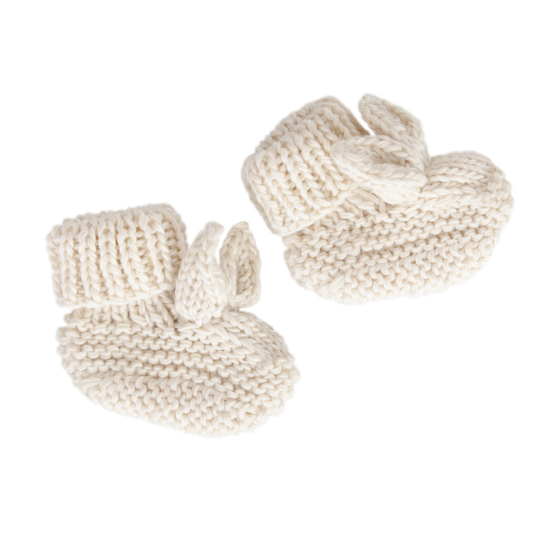 ACORN KIDS - COTTONTAIL BABY BOOTIES: CREAM [sz:XXS (0-3 MTHS)]