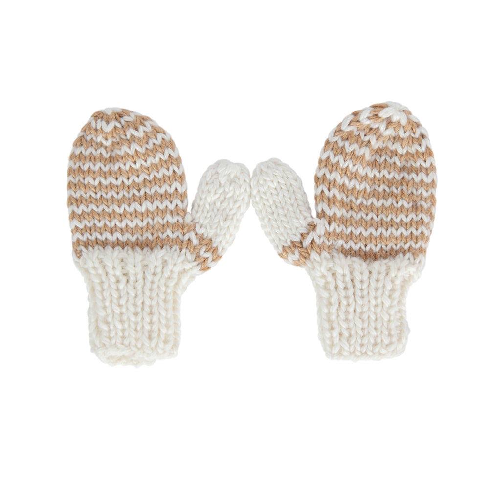 ACORN KIDS - FLOPSY MITTENS: TAN AND OATMEAL [sz:S (6-18 MTHS)]