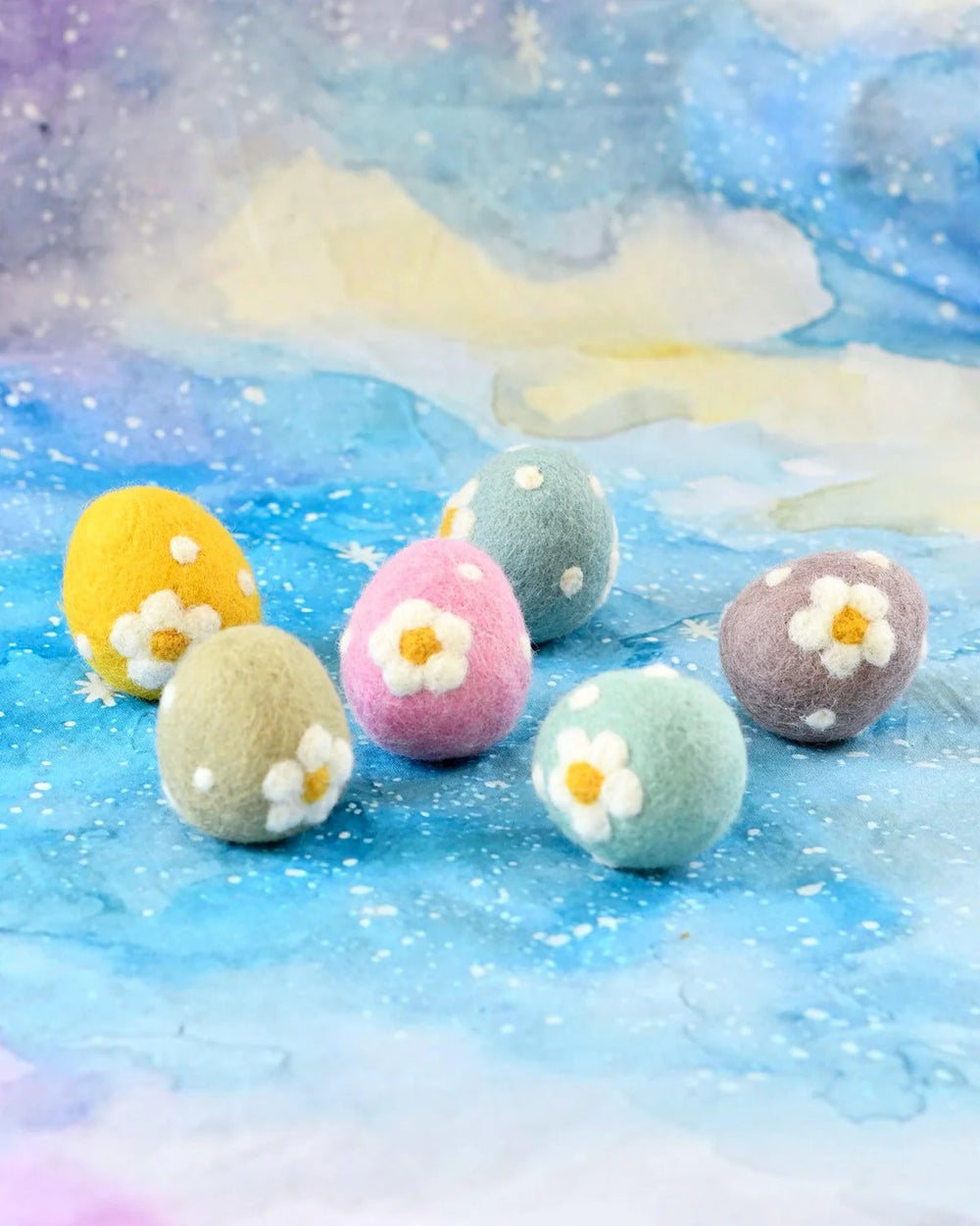 TARA TREASURES - FELT EASTER EGG: MAUVE FLORAL