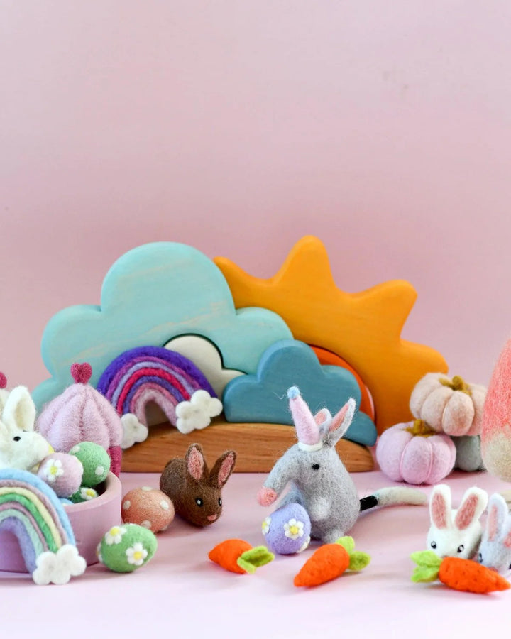 TARA TREASURES - FELT EASTER POLKA DOT EGG: 6 PACK