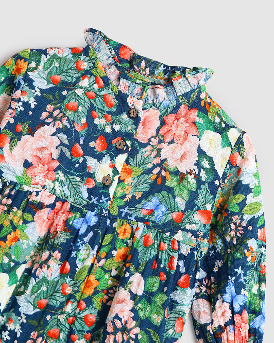 ALEX AND ANT - HELENA PLAYSUIT: STRAWBERRY NAVY [sz:0-3 MTHS]