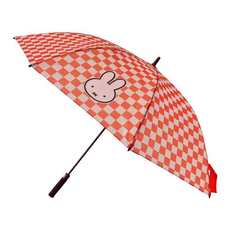 MIFFY - MIFFY UMBRELLA LARGE: RED PEACH CHECKERBOARD 