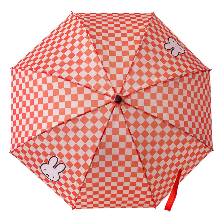 MIFFY - MIFFY UMBRELLA LARGE: RED PEACH CHECKERBOARD 