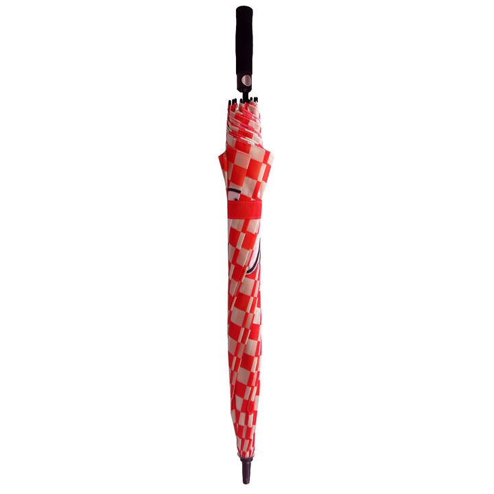 MIFFY - MIFFY UMBRELLA LARGE: RED PEACH CHECKERBOARD 