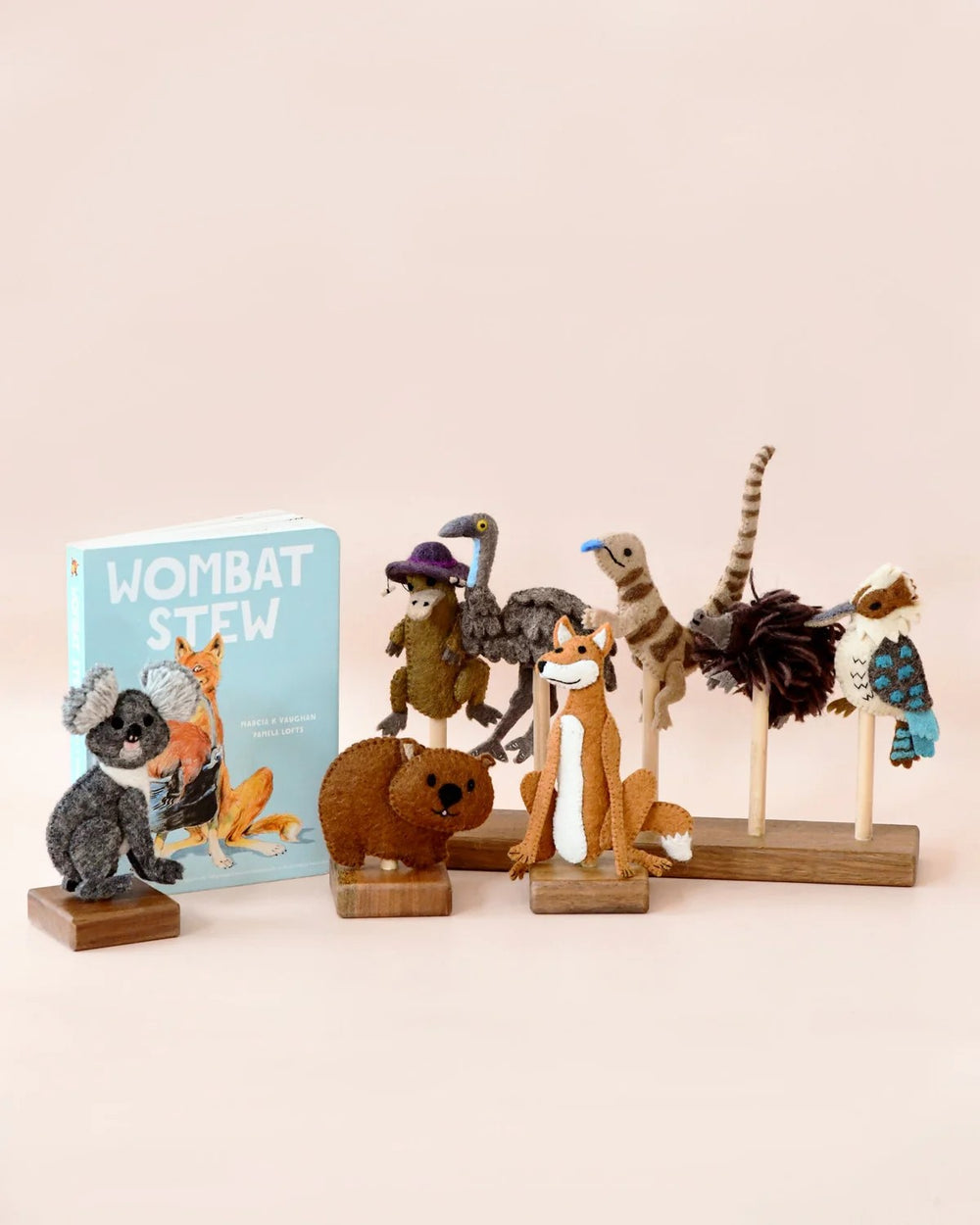 TARA TREASURES - FINGER PUPPET SET: WOMBAT STEW (PREORDER)