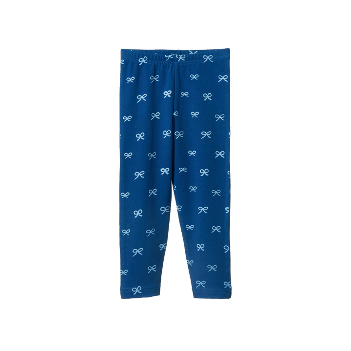 NATURE BABY - LEGGINGS: RIBBONS BLUE PRINT [sz:0-3 MTHS]