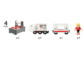 BRIO - REMOTE CONTROL TRAIN: 4 PIECES 