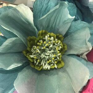 NIBBANAH - PAPER FLOWER MOONLIGHT: TURQOUISE 