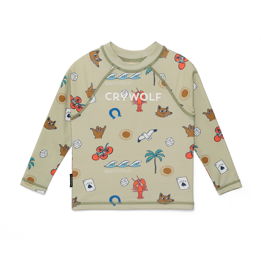 CRYWOLF - BABY RASH VEST: LUCKY DAYS [sz:6-12 MTHS]
