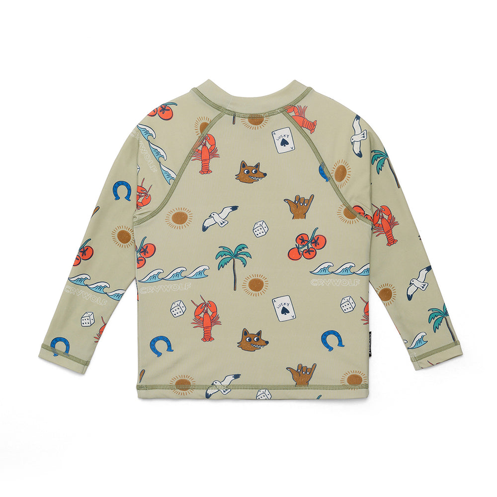 CRYWOLF - BABY RASH VEST: LUCKY DAYS [sz:6-12 MTHS]